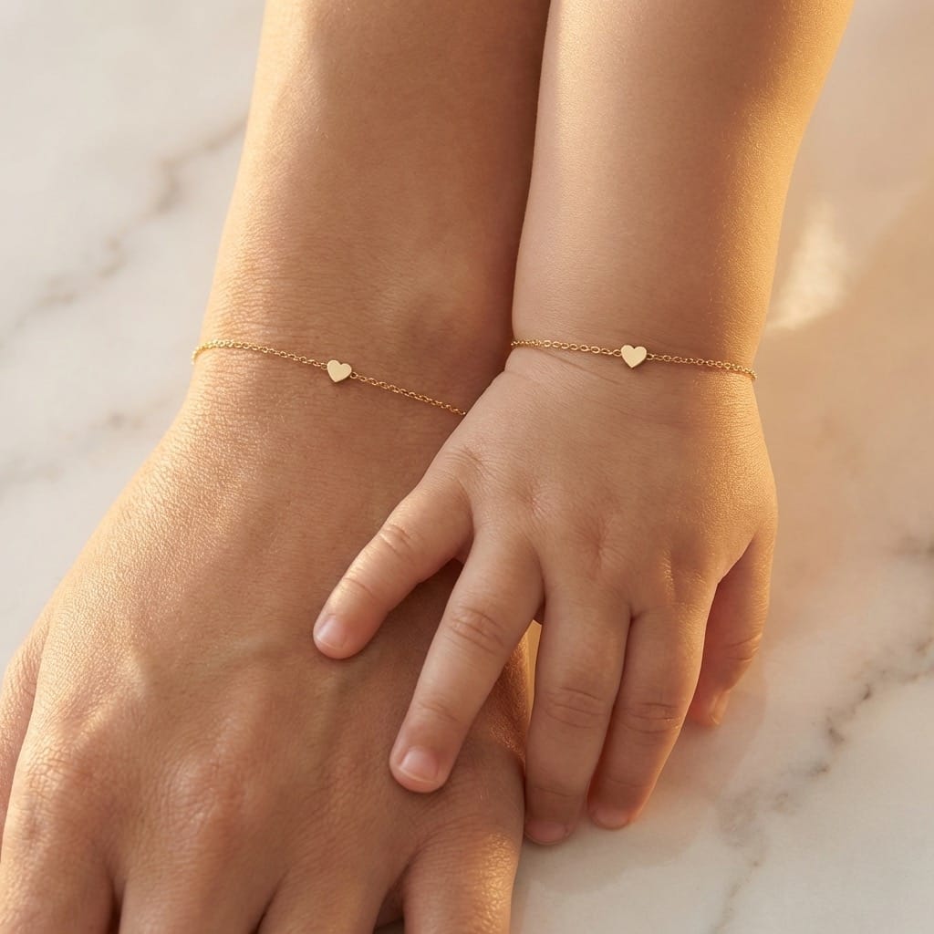 Matching Heart Bracelet Set | Mum + Baby