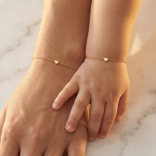 Matching Heart Bracelet Set | Mum + Baby