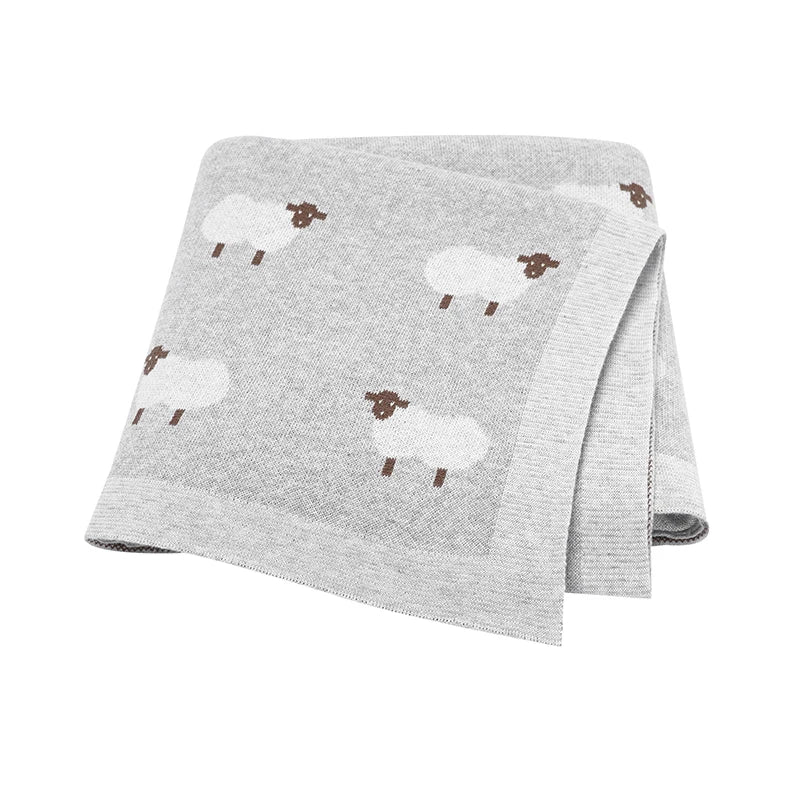 Sheep Knitted Blanket