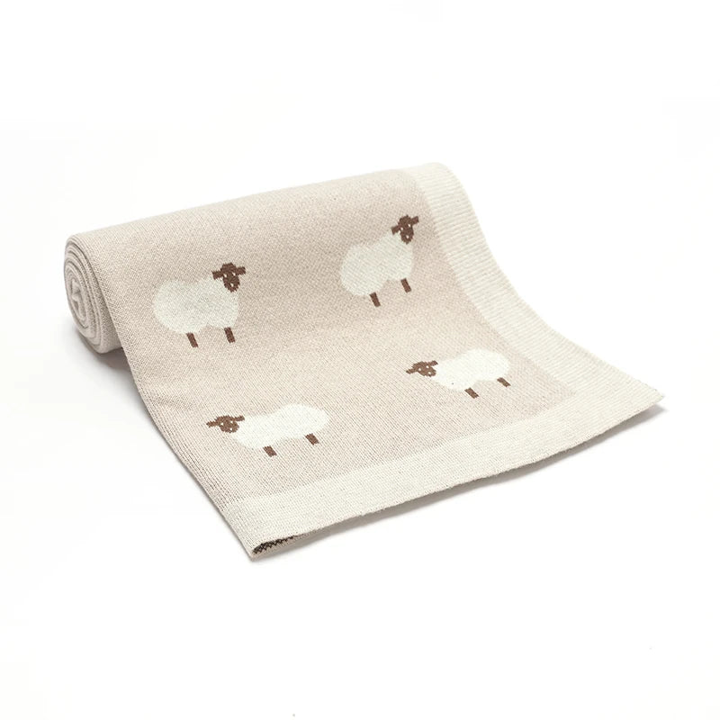 Sheep Knitted Blanket