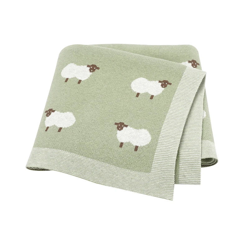 Sheep Knitted Blanket